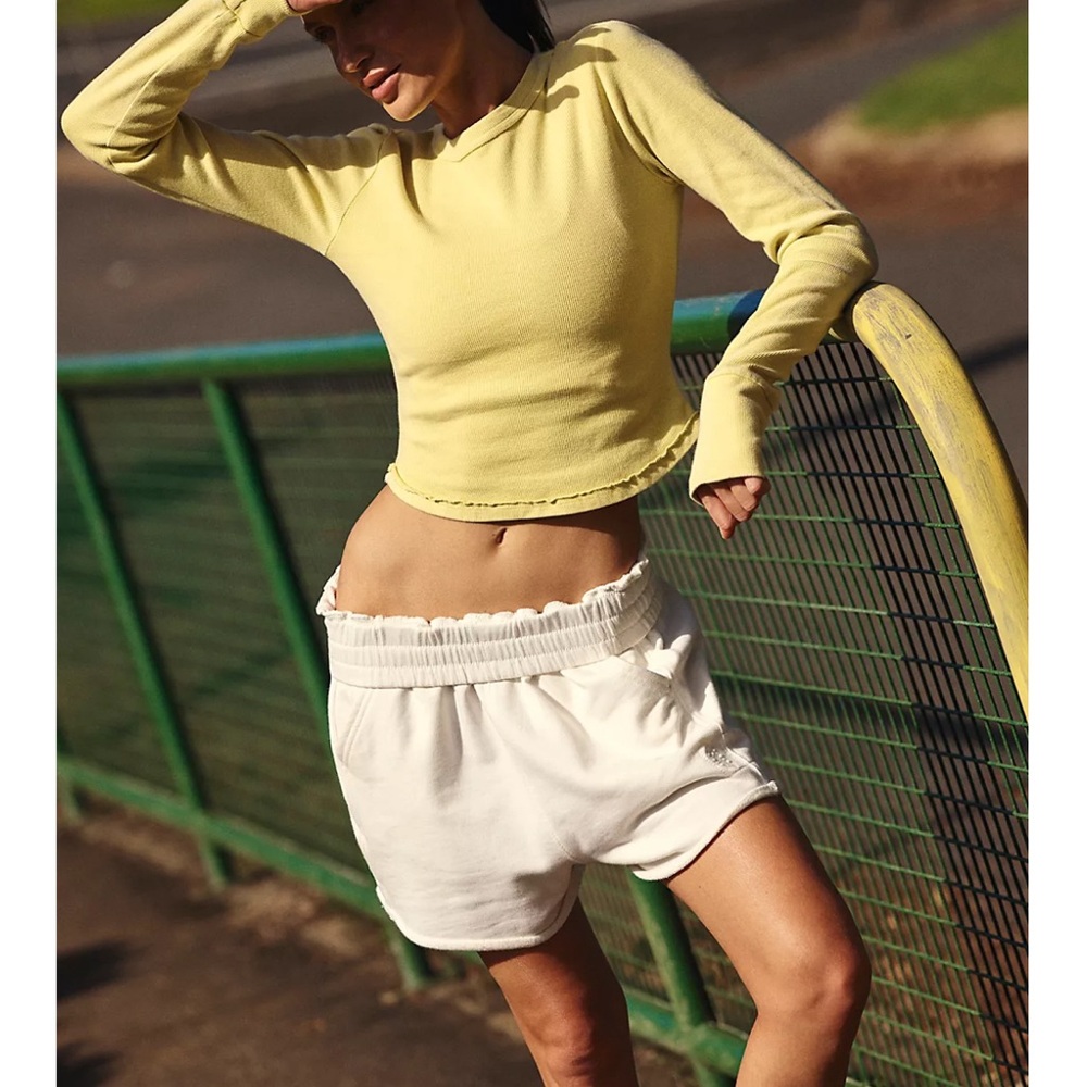 NWT FP Movement All Star shirts in white size xs or M free people sweat short